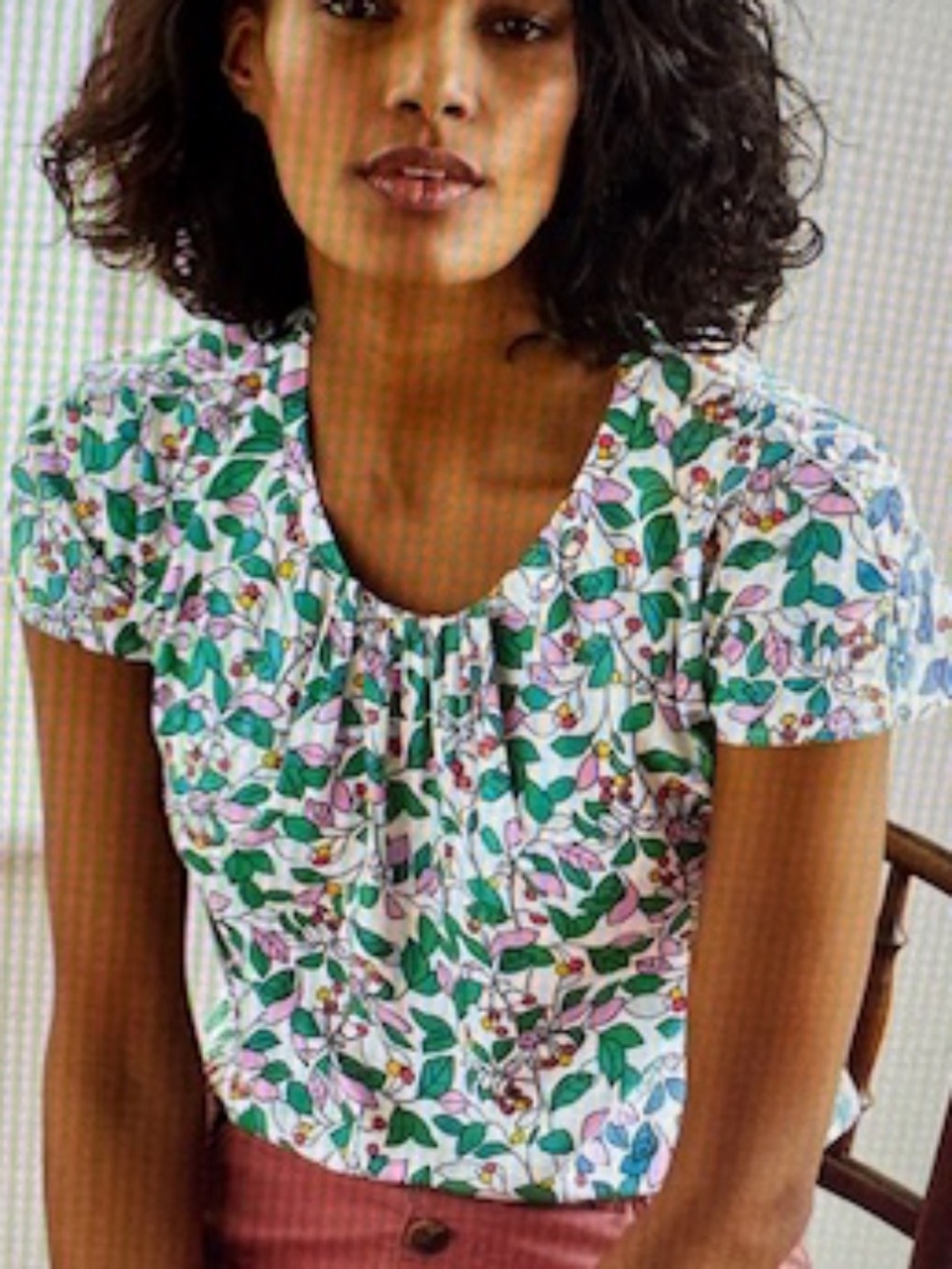 Worn ONCE! EUC Boden Florence Silk-Blend Floral Top, 12